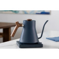 Fellow Stagg EKG Pour Over Coffee Kettle: Stone Blue & Walnut Handle
