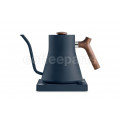 Fellow Stagg EKG Pour Over Coffee Kettle: Stone Blue & Walnut Handle