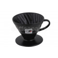 Hario 2-Cup V60 Ceramic Coffee Dripper: Matte Black