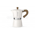 MHW Moka Pot White 300ml, durable stainless steel construction.