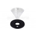 Timemore 1-Cup Black Metal Crystal Eye Glass Coffee Dripper
