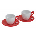 CLEARANCE Biesse Set Of Two Espresso Cups : Red