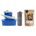 Nomad Camping kit inc Nomad, Timemore C2 Grinder and 250g Coffee: Blue