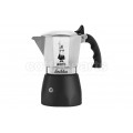Bialetti 4 Cup Moka Brikka Coffee Maker in sleek black.