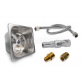 Coffeeparts milk jug rinser with PLV valve and Hose Fittings