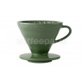 Hario 2-Cup V60 Ceramic Coffee Dripper: Dark Green 