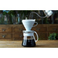 Hario 2-Cup V60 White Ceramic Set (V60, 2-Cup Server and 100 Filter Papers)