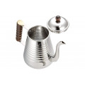 Kalita 1lt Stainless Steel Wave Pourover Kettle - gooseneck kettle. Precision spout design for controlled pouring and brewing.