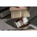 Muvna Coffee Grounds Pan & Brush: White