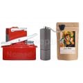 Nomad Camping kit inc Nomad, Timemore C2 Grinder and 250g Coffee: Red