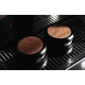 Muvna Solid Wood 53mm Gravity Tamper: Black - Threaded Bottom