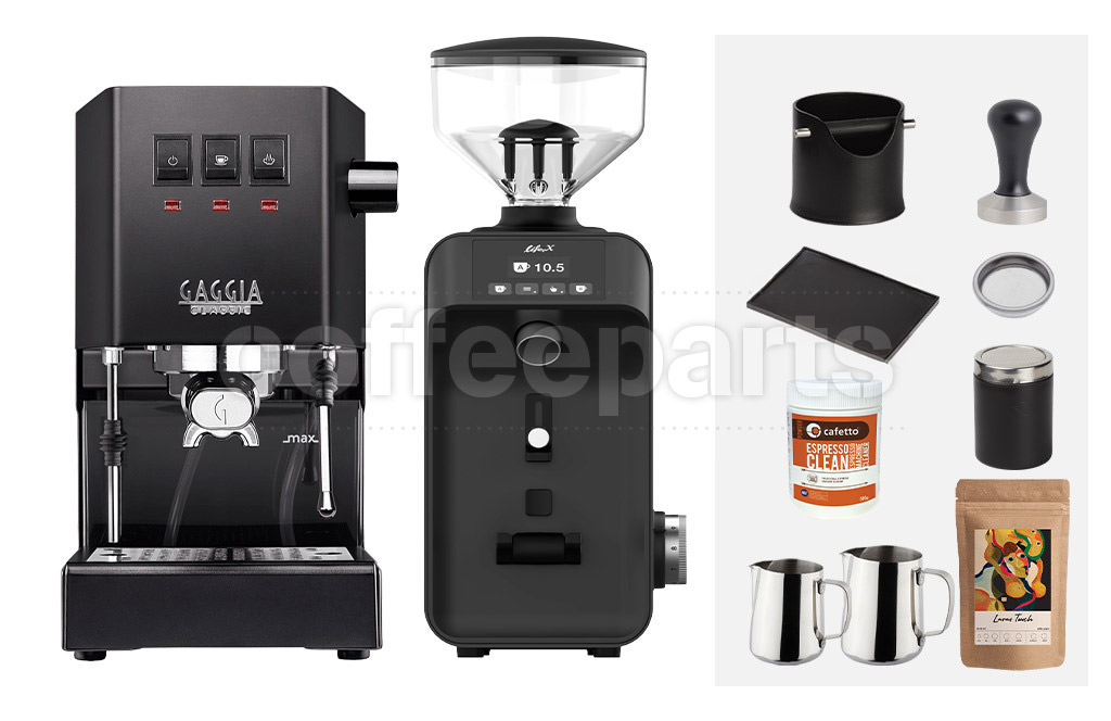 Gaggia Classic E24 / Ceado Espresso Machine Package: Black/Black | Coffee  Parts