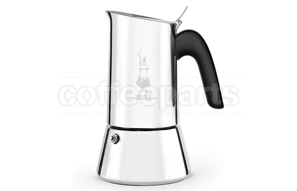 4 Cup Brew-fresh Stainless Steel Italian Style Espresso Coffee Maker for Use on Gas Electric and Ceramic Cooktops 