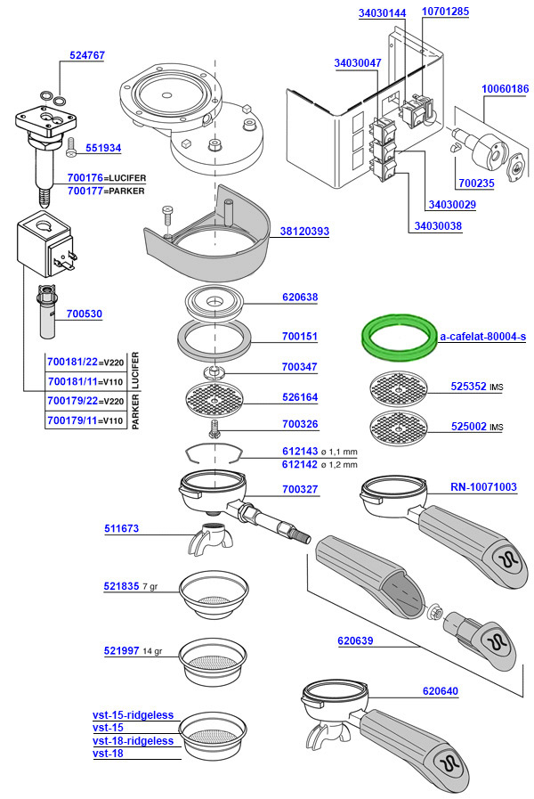 Silvia group head - Rancilio | Coffee Parts